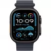 Cinturino Apple 49mm Navy Ocean Band Extension nero finitura titanio