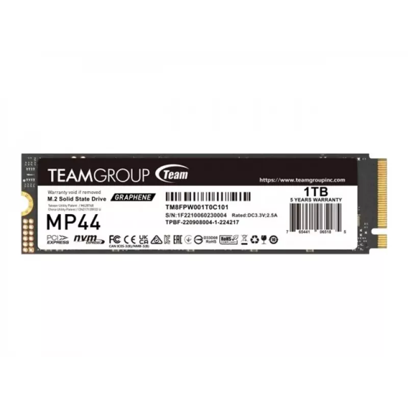 Team Group MP44 - SSD - 1 TB - Interno - M.2 2280 - PCIe 4.0 x4 (NVMe)