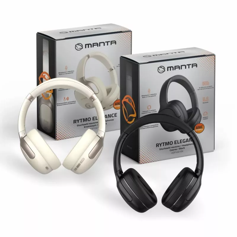 Cuffie Manta HDP1001BK Rytmo Elegance nero