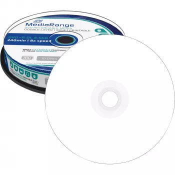 DVD+R DL MediaRange MR468 8,5 GB 8x bianco stampabile inkjet 10 pezzi a spirale