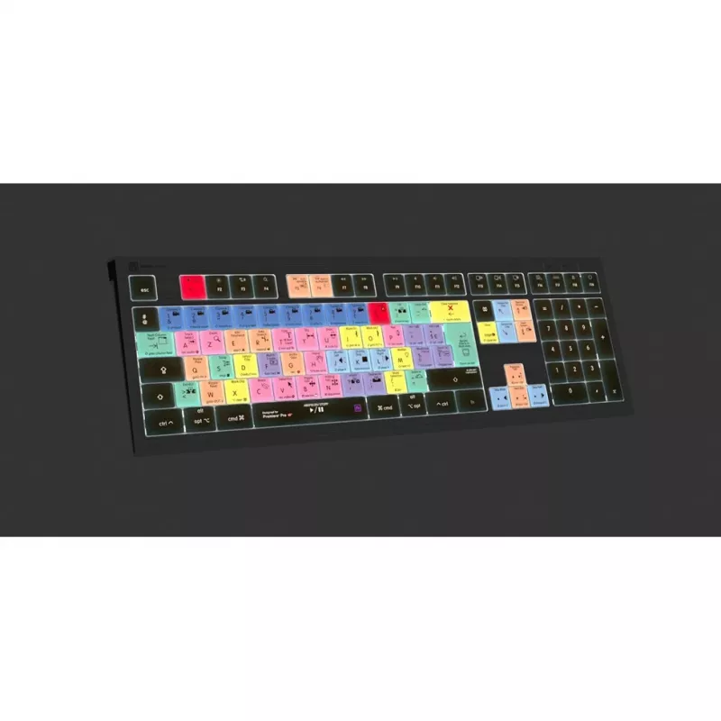 Logickeyboard Adobe Premiere Pro CC ASTRA 2 tastiera retroilluminata Mac francese (LKB-PPROCC-A2M-FR)