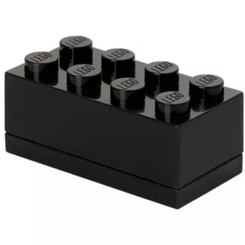 Scatola contenitore room copenhagen LEGO Mini Box 8 (nero) — organizer compatto per piccoli oggetti