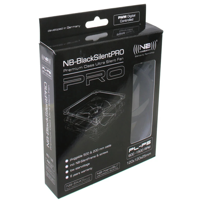 Noiseblocker ITR-PL-PS BlackSilent Pro PLPS ventola per case, 120 mm, PWM