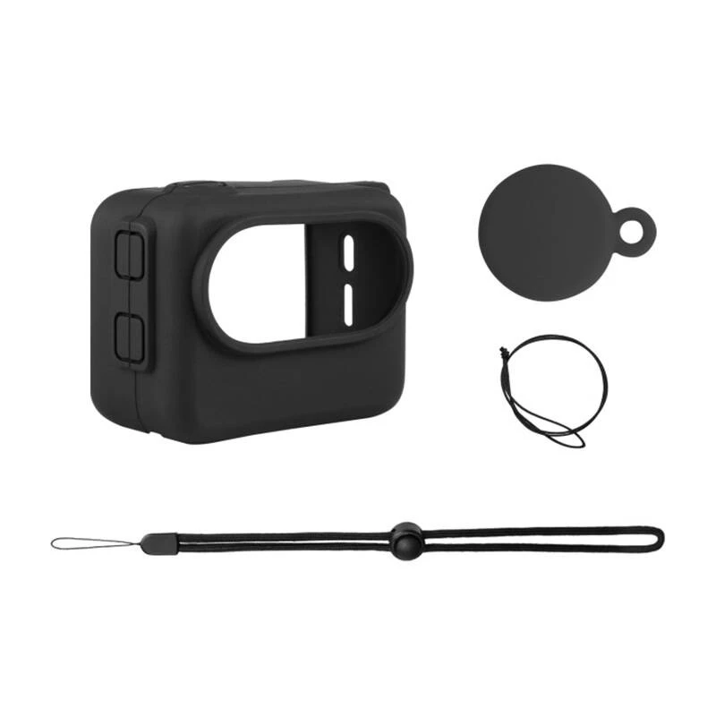 Custodia protettiva in silicone Puluz per Insta360 GO 3 con copriobiettivo integrato