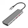 LogiLink hub USB 3.2 Gen2 7+1 porte 2x USB-A 5x USB-C PD 100W alluminio