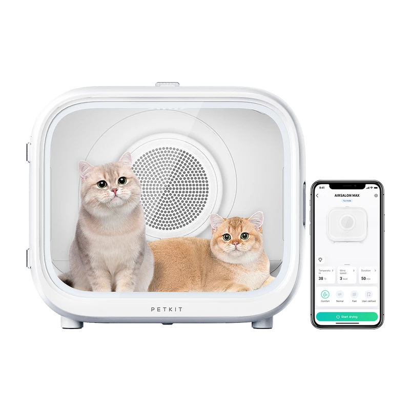 PETKIT AirSalon Max Pro asciugatore smart per gatti, bianco, modello PD10 Max