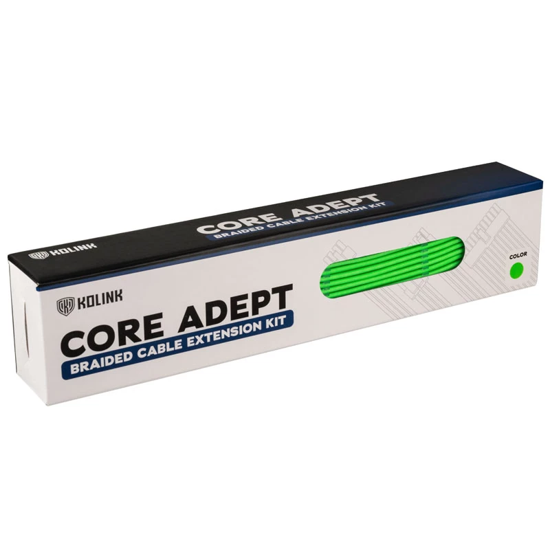 Kit prolunga cavi Kolink Core Adept verde