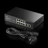 Switch di rete Cudy FS1010PG — 10/100 Mbps, 8 porte PoE, 2 uplink, budget PoE 120W, case in metallo