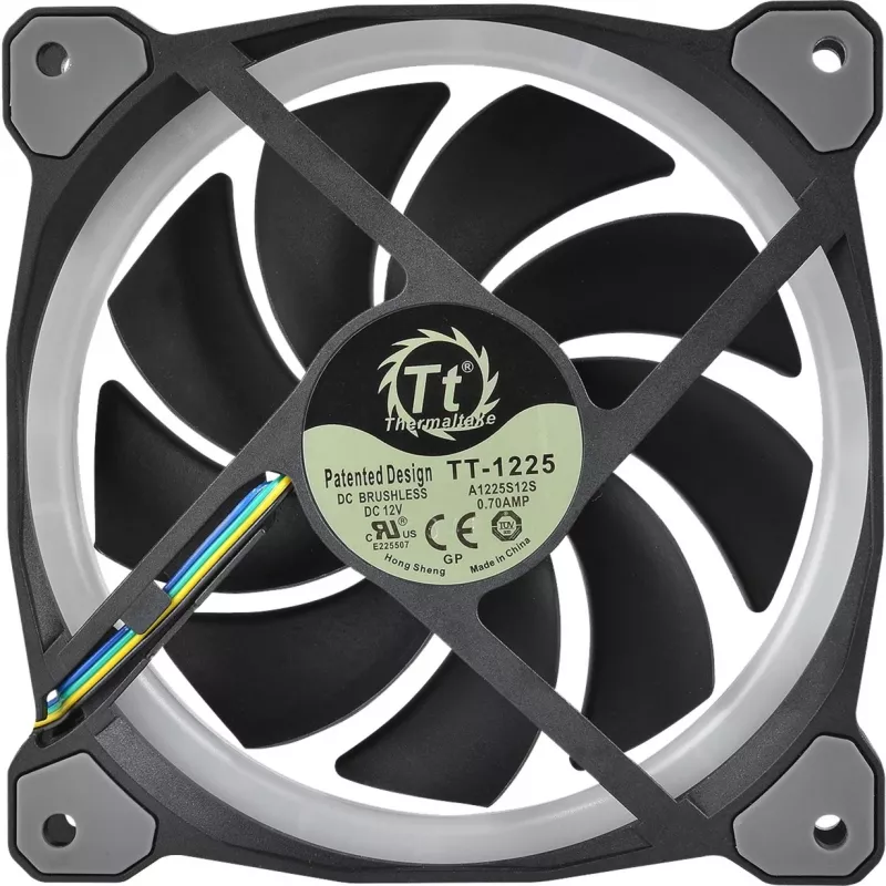 Ventola per radiatore Thermaltake Riing Plus 14 LED RGB TT Premium Edition CL-F056-PL14SW-A, 140 mm, confezione da 3 con controller, nero