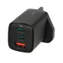 iBOX C-65 nero, caricabatterie universale GaN 65 W con spina UK