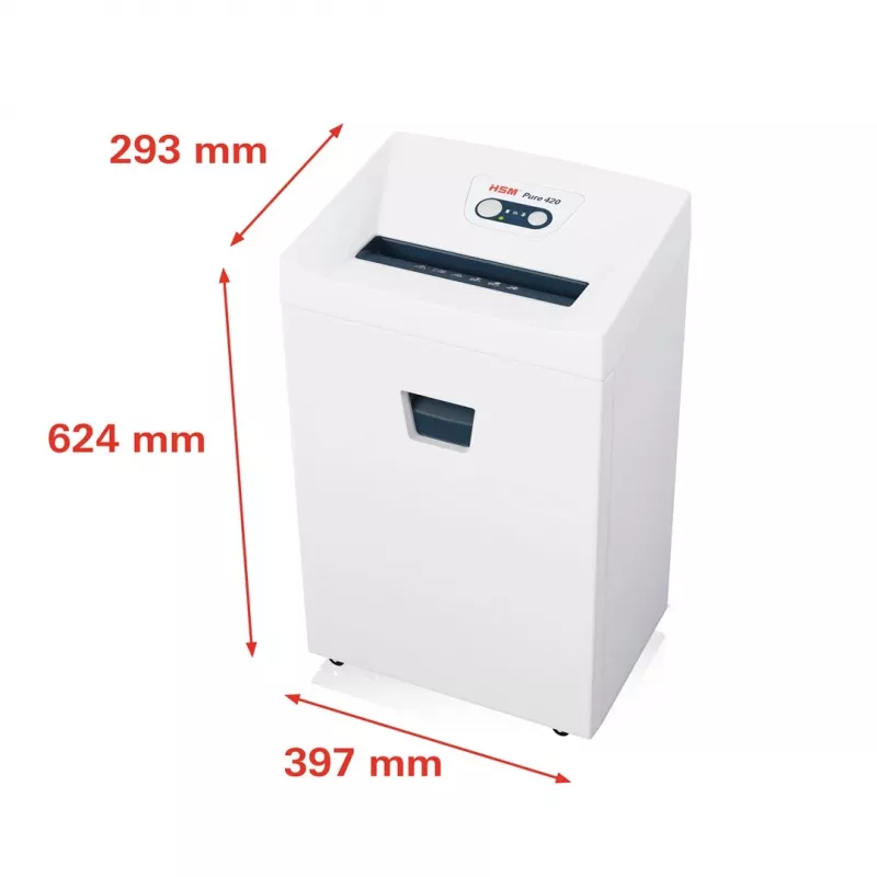 Distruggidocumenti HSM Pure 420 particelle 1,9 x 15 mm – distruggidocumenti a particelle da ufficio HSM
