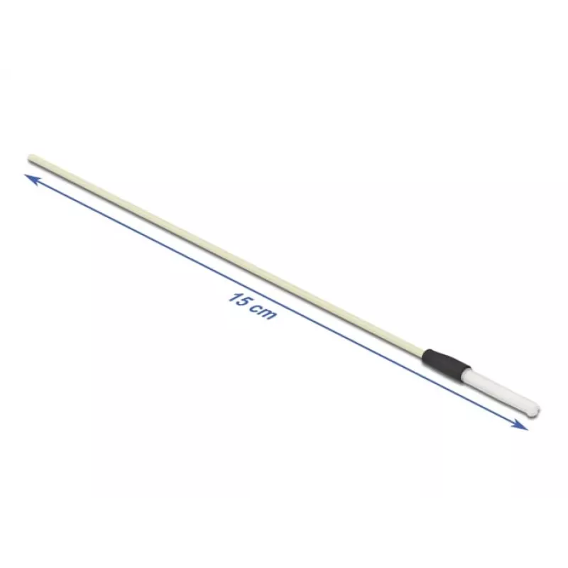 Delock 86781 Bastoncini per la pulizia della fibra ottica, 15 cm, bianco, 5 pz.