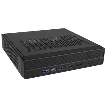 Akasa Cypher MX3 - mini-tower - PC - SGCC - nero - Thin Mini-ITX - disco fisso - alimentazione (A-ITX38U3-M1B)