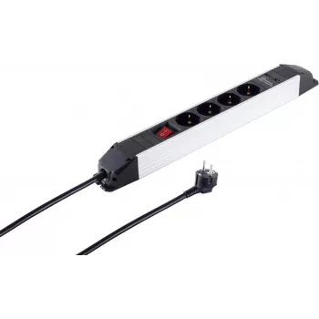 Ciabatta ShiverPeaks S/CONN 4 prese con porte USB, ciabatta compatta con 4 prese e funzione di ricarica USB integrata