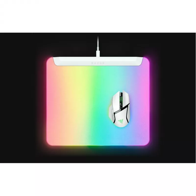 Razer Firefly V2 Pro - Tappetino per mouse - RGB completamente illuminato, gaming - bianco (RZ02-04920200-R3M1)
