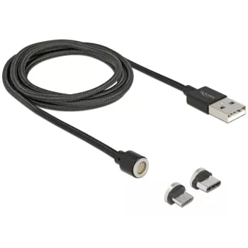 Cavo USB DeLOCK 85723 USB 2.0 1,1 m USB A USB C/Micro-USB B nero