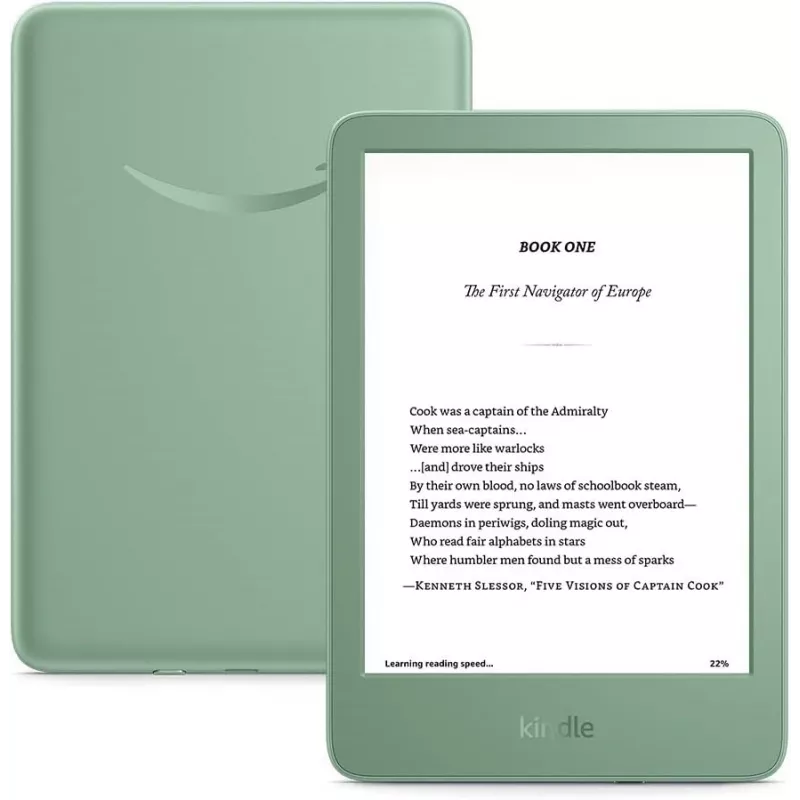 Amazon Kindle 11ª generazione B0CNVCQZG1 lettore di e-book, 6 pollici, 16 GB, Wi-Fi, con pubblicità, Matcha