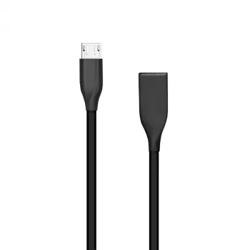 Cavo in silicone USB-Micro-USB (nero, 2 m)