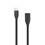 Cavo in silicone USB-Micro-USB (nero, 2 m)