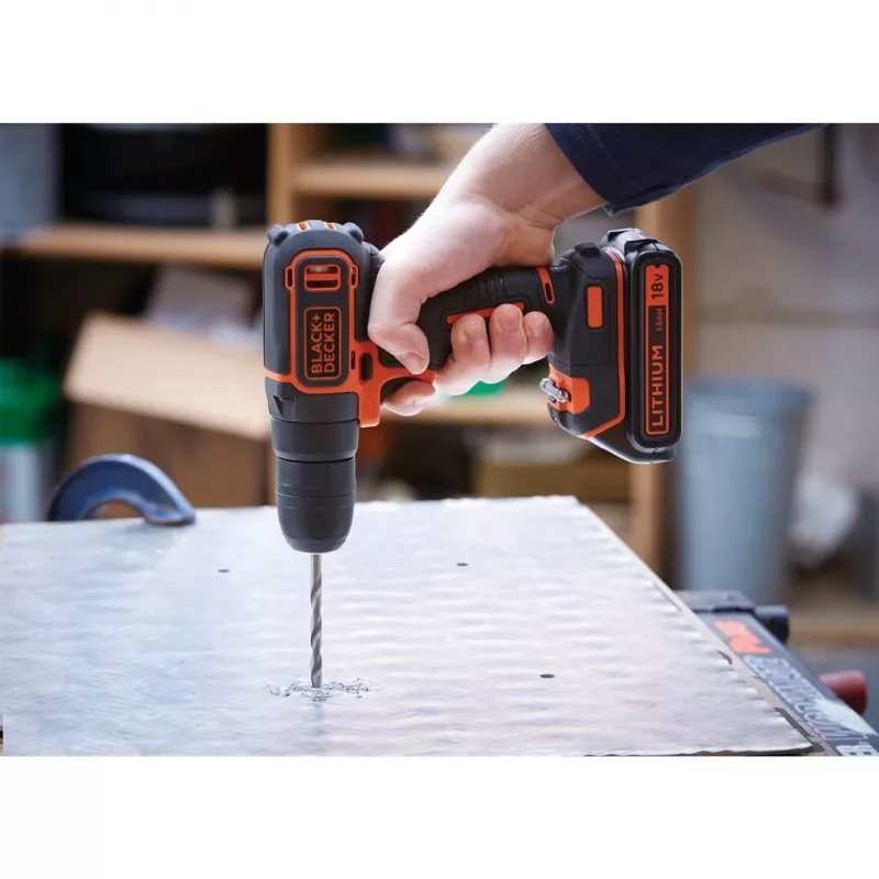Black & Decker BDCHD18KB-QW Trapano senza chiave nero, arancione