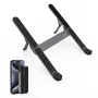 Supporto pieghevole compatto per mini laptop SODI — grigio, rialzo portatile regolabile per notebook