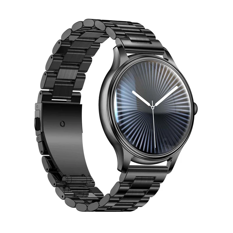 Smartwatch Colmi L28 con cassa nera e cinturino in acciaio inox nero