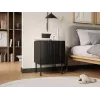 Set comodini 2 pz. Cama Meble ISLA 44,5×40×59 cm nero opaco MDF/truciolare