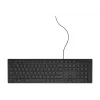 Tastiera full-size con filo Dell KB216 — layout QWERTY nordico, nero, USB