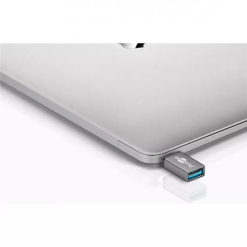 Wentronic Goobay Adattatore USB-C™ - connettore femmina USB 3.0 A, grigio - per il collegamento tra dispositivi USB-C™ e USB-A (56621)
