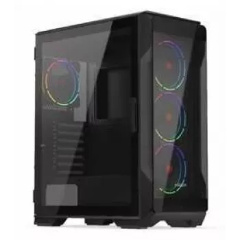 Case PC KRUX HEKO KRXD001 ATX Mid Tower, vetro temperato, RGB, supporta ATX, GPU fino a 34 cm, dissipatore CPU 165 mm