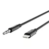 Cavo Belkin Lightning a jack cuffie - Lightning maschio a mini jack stereo maschio - 91,4 cm - nero - per Apple iPhone (Lig