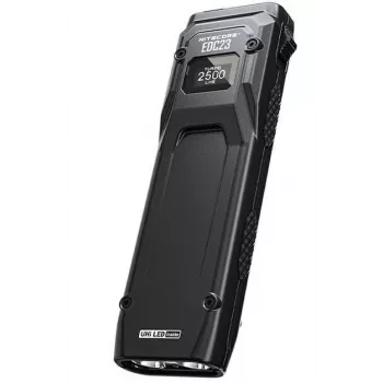 Torcia portatile Nitecore EDC23 — compatta ricaricabile USB nera, protezione IP54 da acqua e polvere, due LED, batteria integrata, 0,101 kg