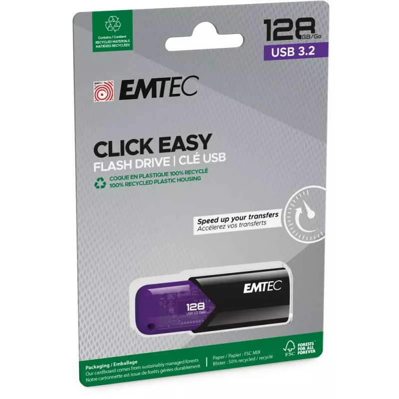 Unità flash USB Emtec 128 GB USB Type-A 3.2 Gen 1 Click Easy