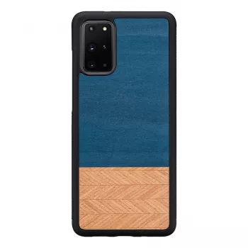 Custodia per cellulare Man and Wood Galaxy S20+ Denim nero — cover protettiva per Samsung Galaxy S20+
