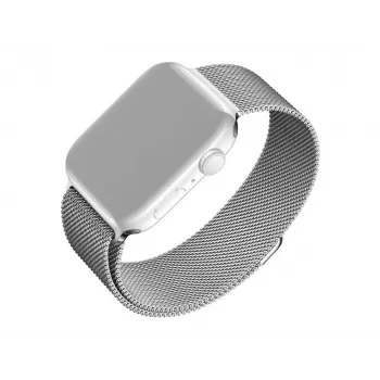 Cinturino in mesh FIXED per Apple Watch 38/40/41 mm — FIXMEST-436-SL argento, acciaio inox Milanese, regolabile