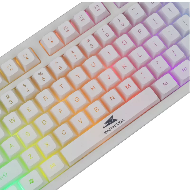Baracuda Krill tastiera gaming a membrana bianca KRILL-W, US, USB