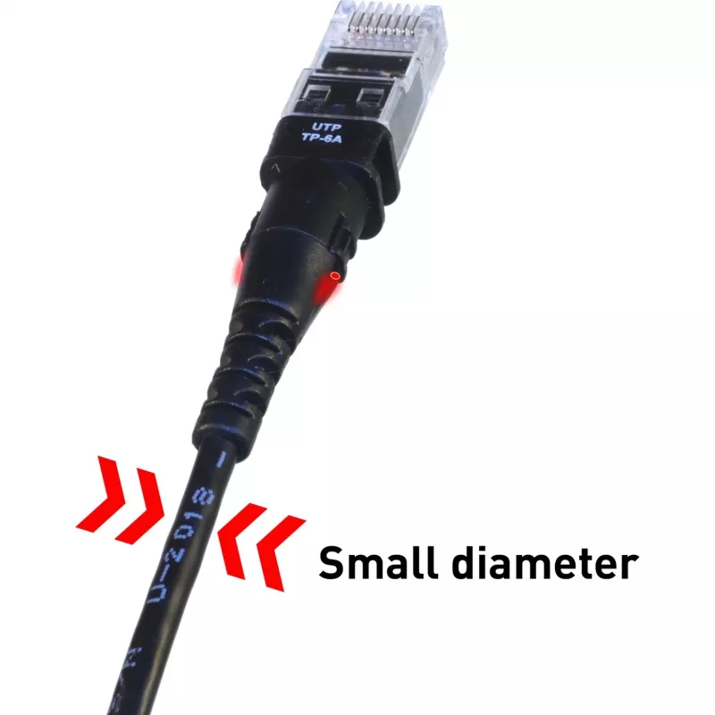Patchsee TP-6A-U/8 cavo patch Ethernet nero