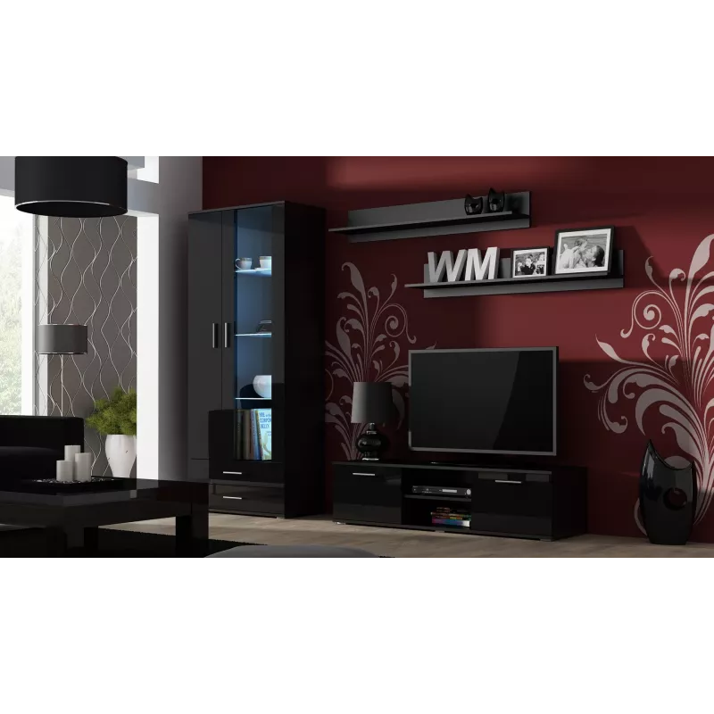 Cama supporto TV SOHO 140 nero/nero lucido