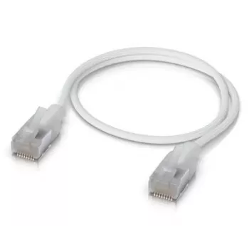 Cavo patch di rete UBIQUITI UACC-CABLE-PATCH-EL-C6A-1M-W — Cat6a, 1 m, RJ-45, bianco traslucido