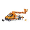 Veicolo BRUDER MB Sprinter piattaforma di lavoro età consigliata 3+
