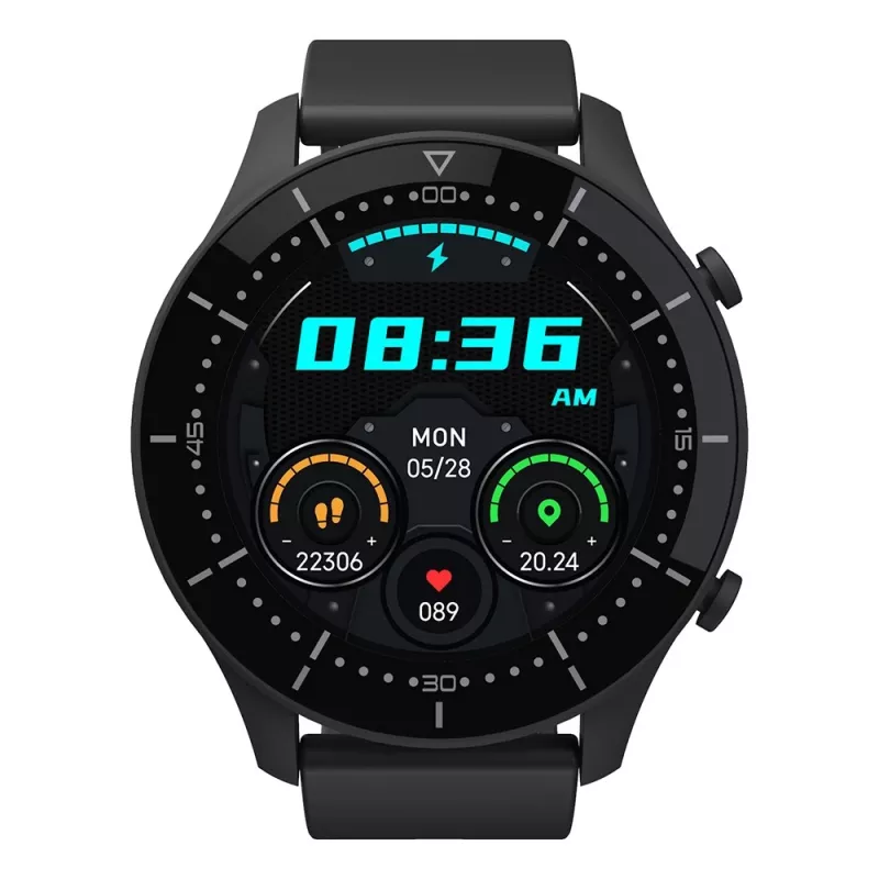 Smartwatch MEDIA-TECH MT870 — touchscreen IPS da 1,3 inch (3,3 cm), cassa da 51 mm, Bluetooth, nero
