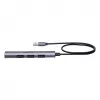 Hub USB Unitek H1208CGY01 — 4 porte USB 3.0 (5 Gbit/s), retrocompatibile con USB 2.0, alluminio