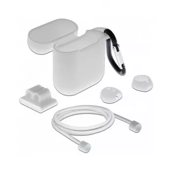 Custodia DeLOCK Apple AirPods set accessori bianco
