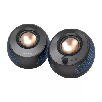 Altoparlanti per computer CREATIVE Pebble X 2.0 USB-C con illuminazione RGB regolabile, Bluetooth 5.3, audio USB, potenza fino a 15 W RMS per PC e Mac