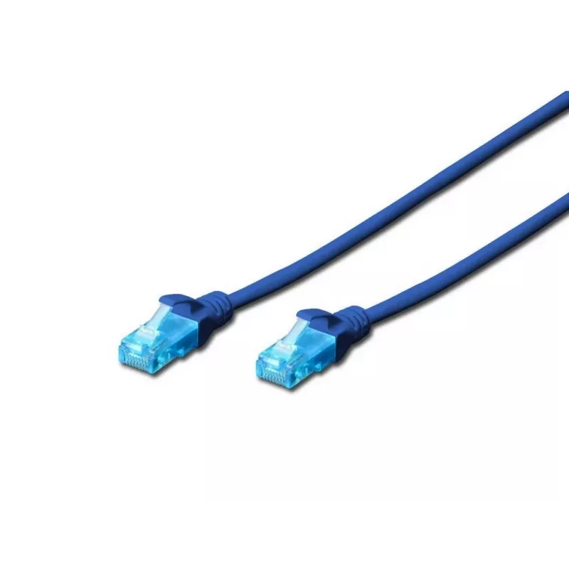 Digitus cavo di rete Cat5e U/UTP 0,25 m blu U/UTP (UTP)