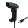 Lettore di codici a barre portatile QOLTEC 50863 — scanner 1D/2D, USB con cavo, sensore LED, nero, 5V, cavo 1,8 m