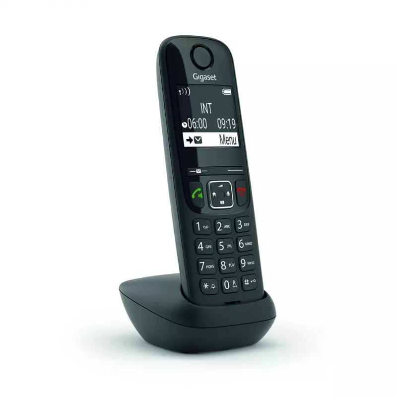 Telefono analogico/DECT Gigaset AS690HX cordless con display del numero chiamante nero