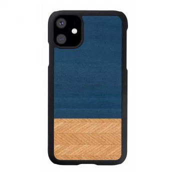 Custodia per smartphone Man and Wood per iPhone 11 – cover protettiva in denim nero