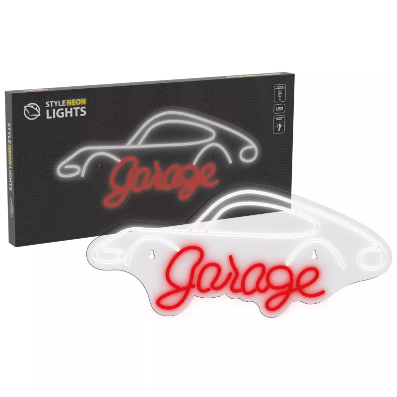 Lampada neon decorativa MANTA SNL95WH bianco-rosso — illuminazione bicolore in stile neon