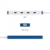 Hub USB-C Hyper HyperDrive Flex 4 porte, bianco/blu | HD5201BUGL